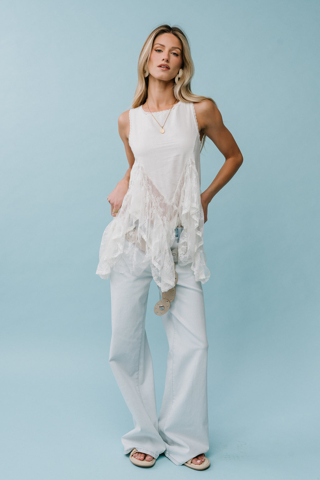 Kendall Striped Wide Leg Jeans - FINAL SALE