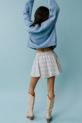 Katherine Plaid Shorts in Blue - FINAL SALE