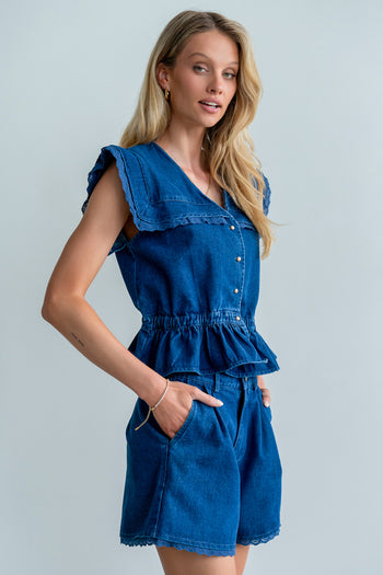 Posey Denim Top