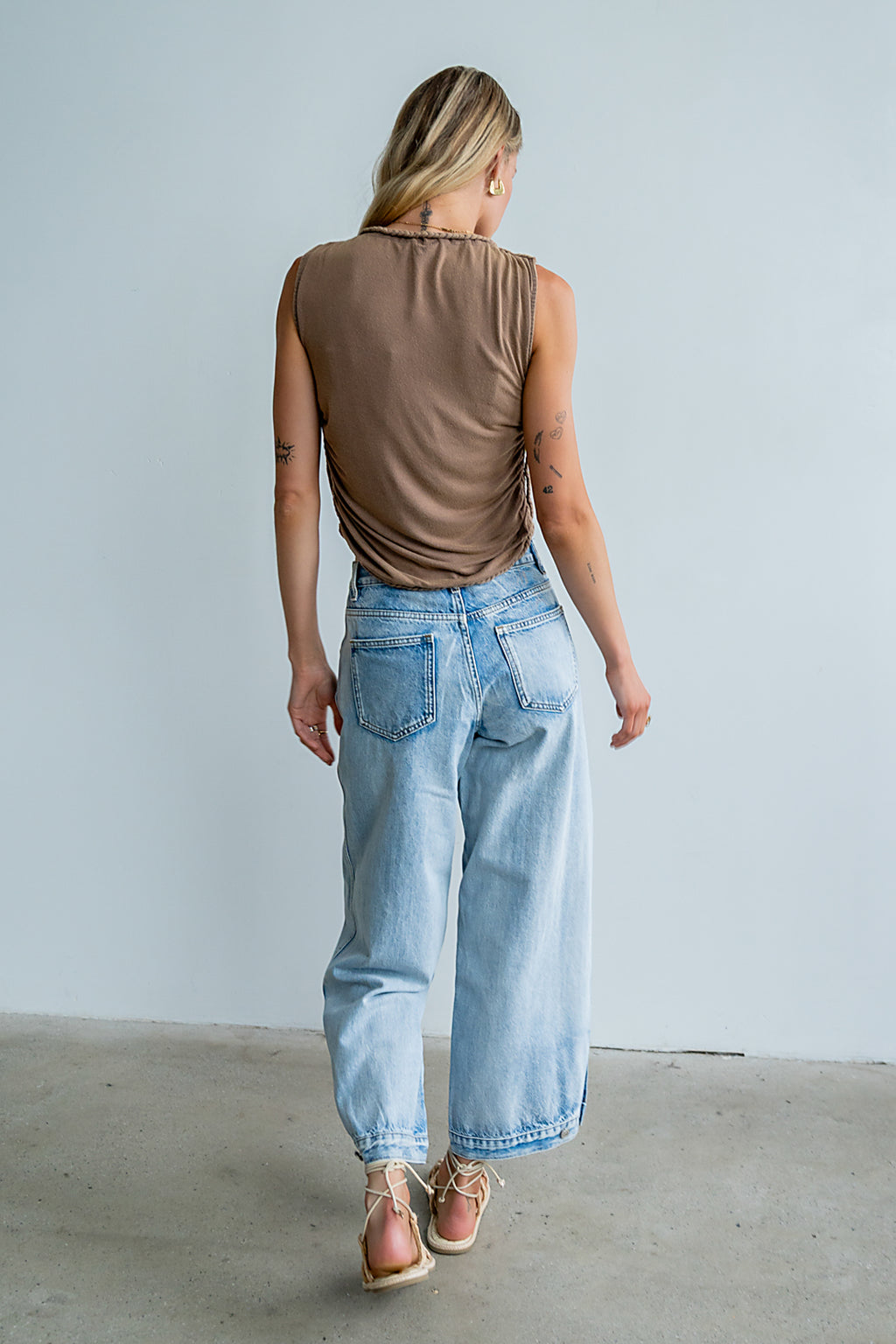 Maia Braided Top in Brown - FINAL SALE