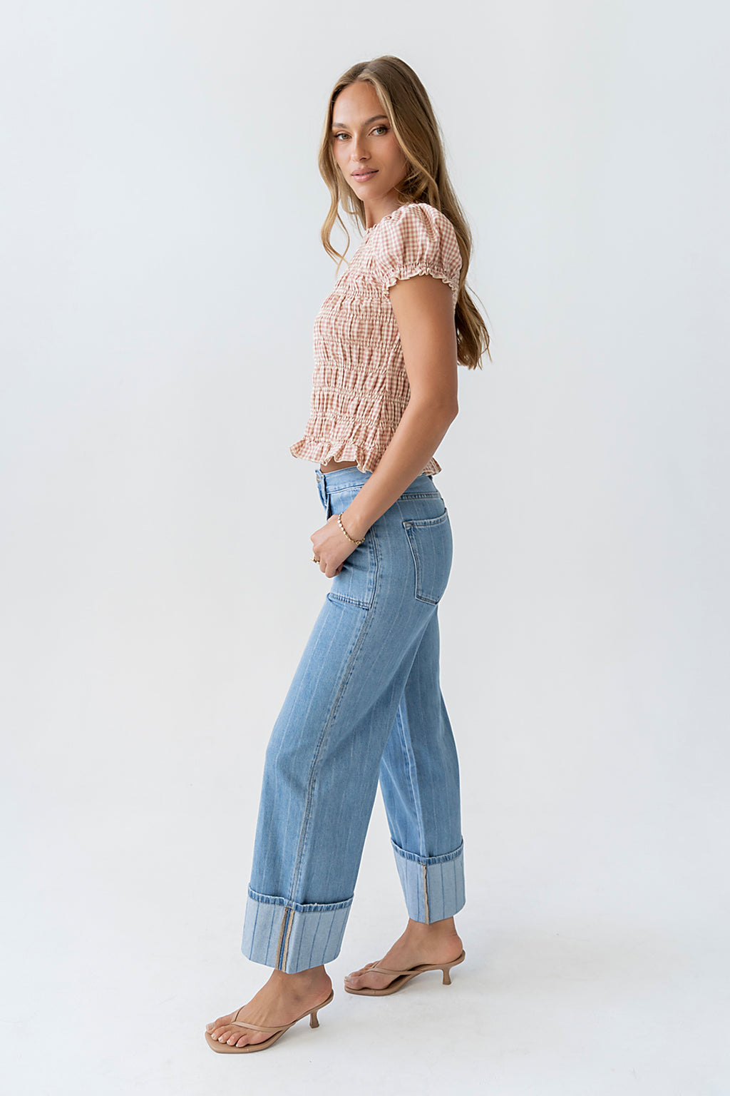 Ruth Smocked Top in Pink - FINAL SALE