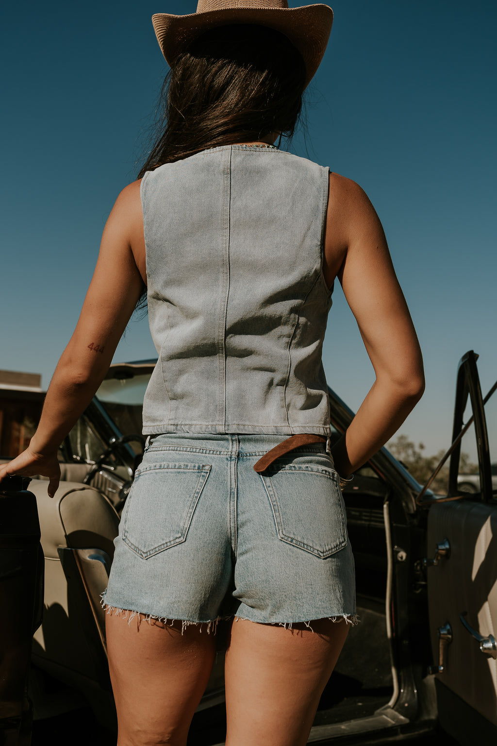 Rosie Denim Mini Skort - FINAL SALE