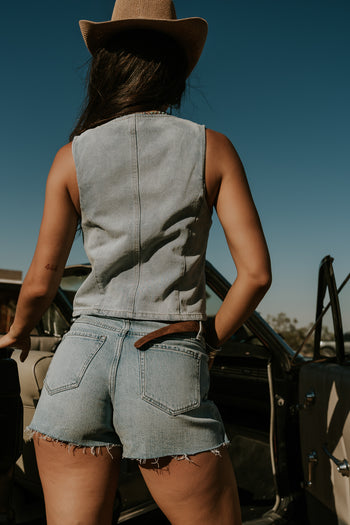 Rosie Denim Mini Skort - FINAL SALE