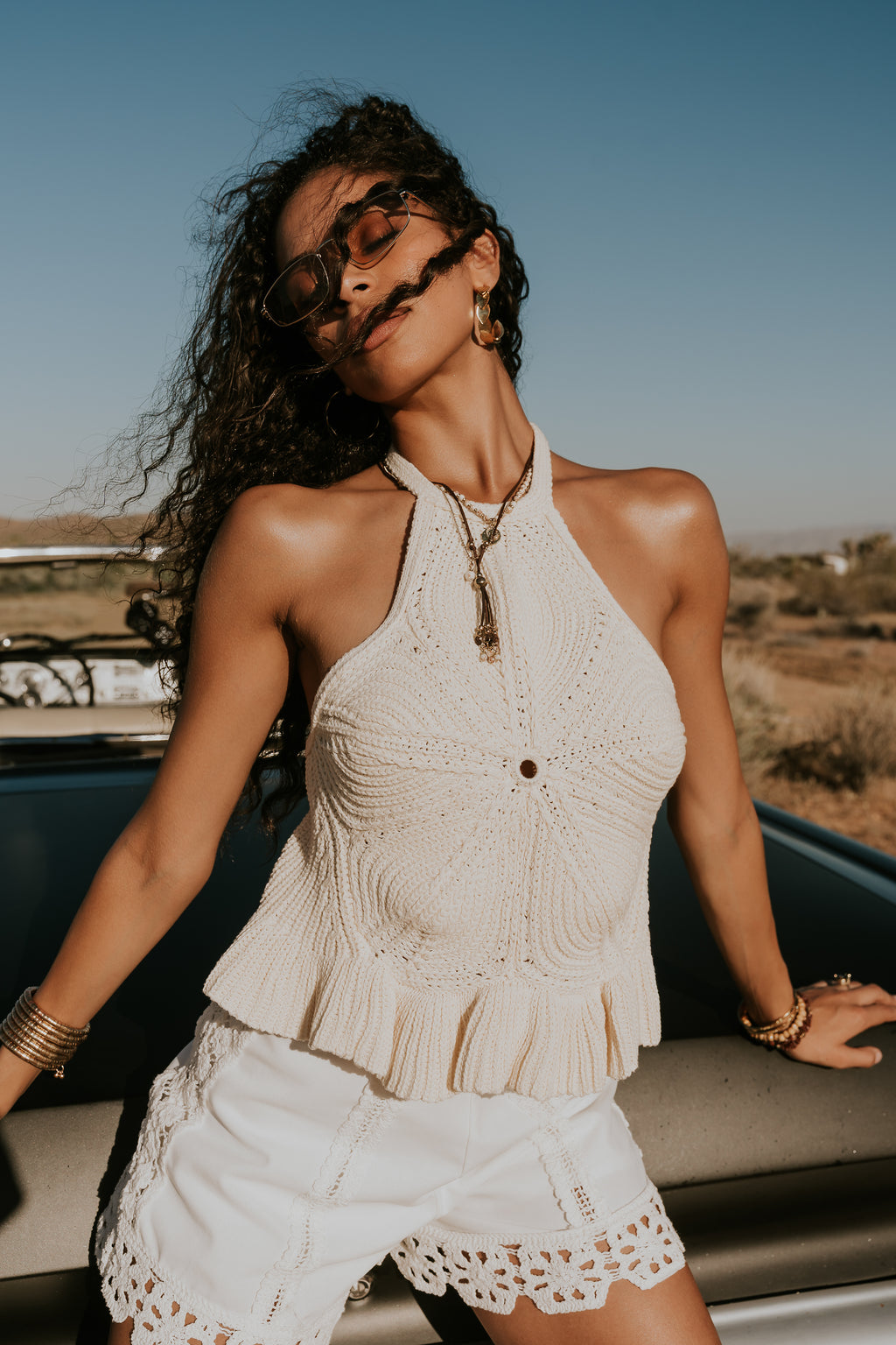 Timmy Crochet Halter Top - FINAL SALE