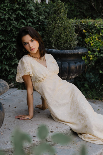 Ashtin Floral Maxi Dress in Yellow - FINAL SALE