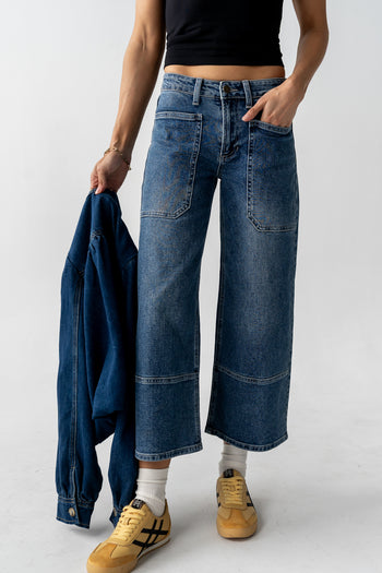 Mylah Wide Leg Jeans in Medium Wash - FINAL SALE