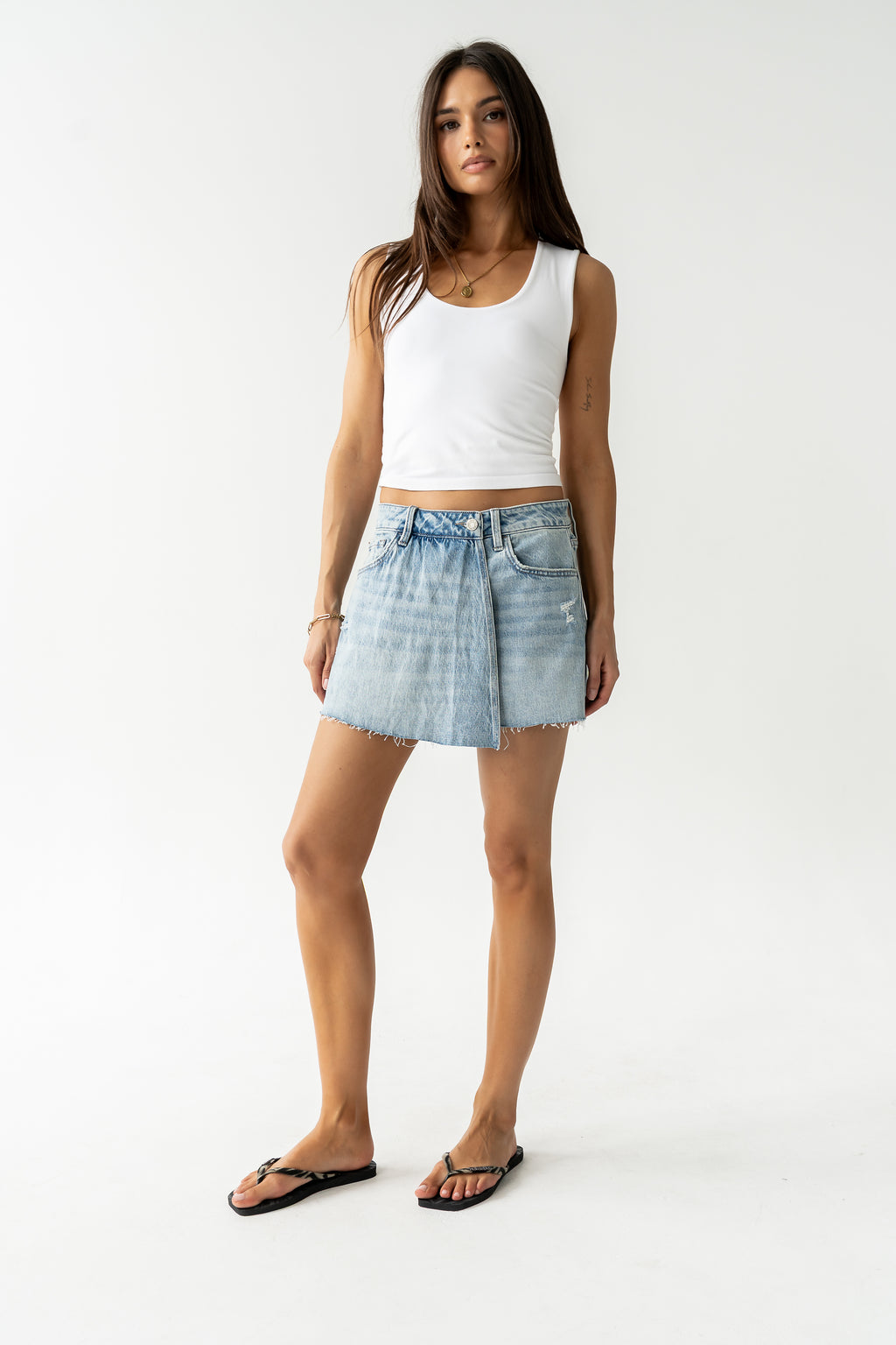 Rosie Denim Mini Skort - FINAL SALE