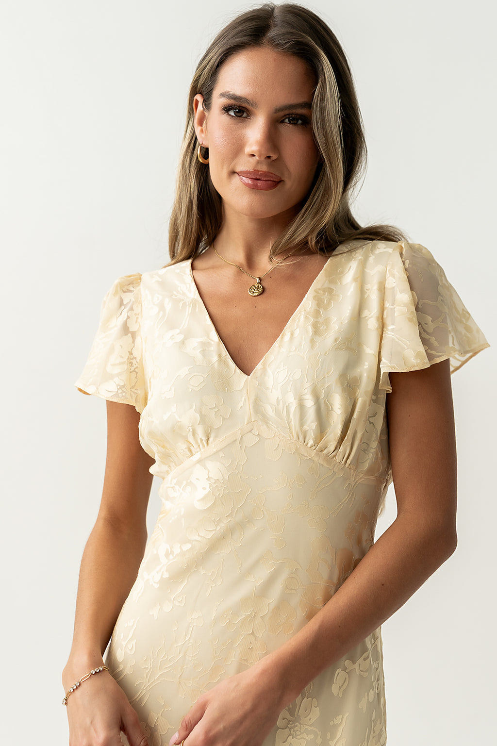 Ashtin Floral Maxi Dress in Yellow - FINAL SALE