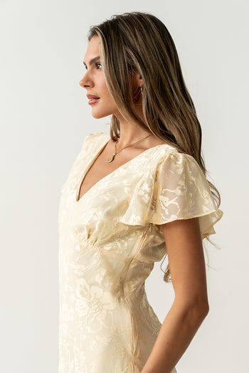 Ashtin Floral Maxi Dress in Yellow - FINAL SALE