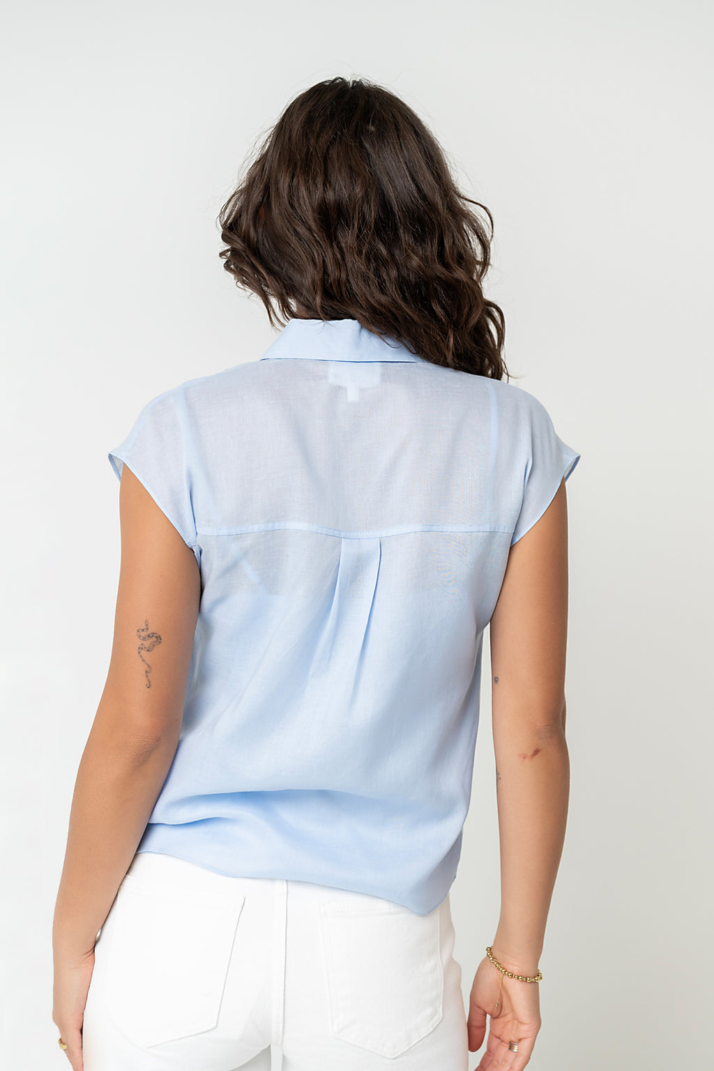 Hank Twofer Top in Light Blue - FINAL SALE