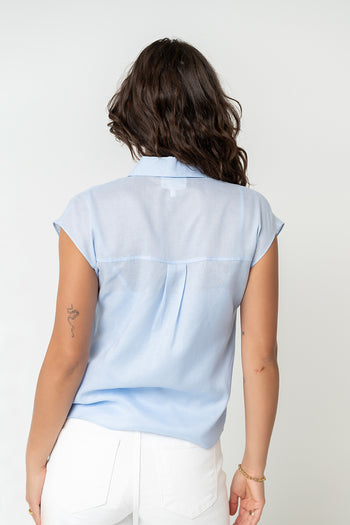 Hank Twofer Top in Light Blue - FINAL SALE