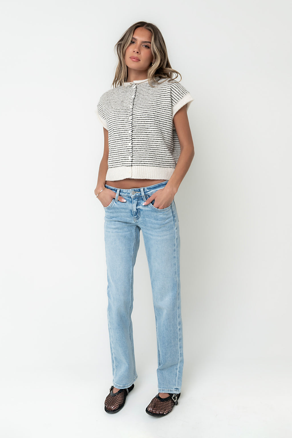 Percey Knit Cardigan in White