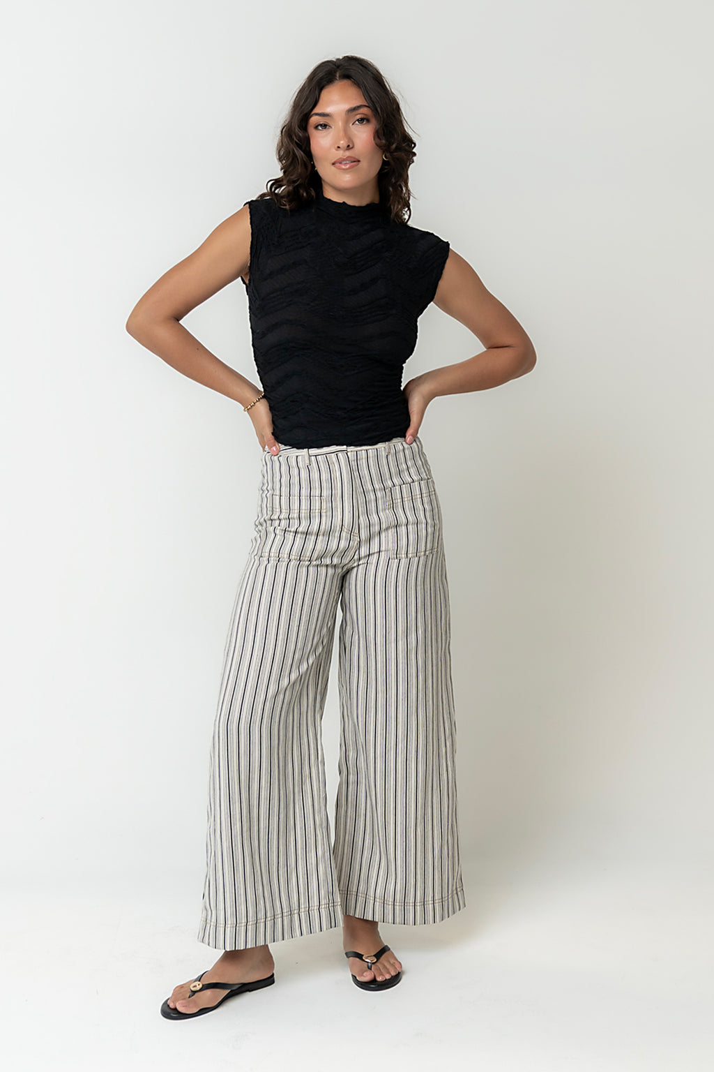 Monet Textured Top in Black - FINAL SALE