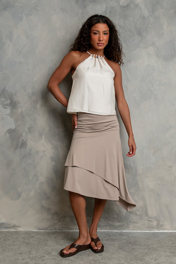 Soleil Halter Top in Cream