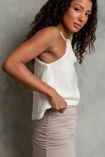 Soleil Halter Top in Cream
