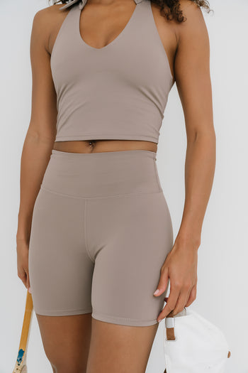 Serena Biker Shorts in Brown - FINAL SALE