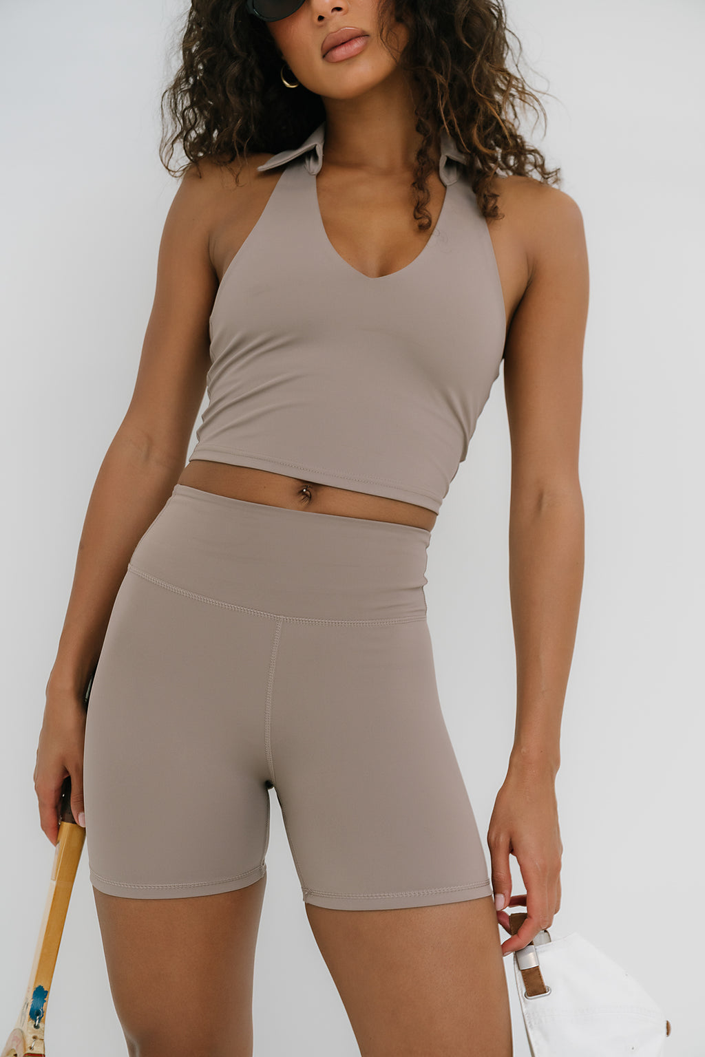 Serena Biker Shorts in Brown - FINAL SALE