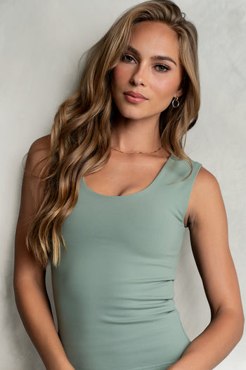 Sayla Tank Top in Sage