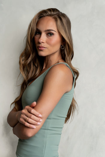 Sayla Tank Top in Sage
