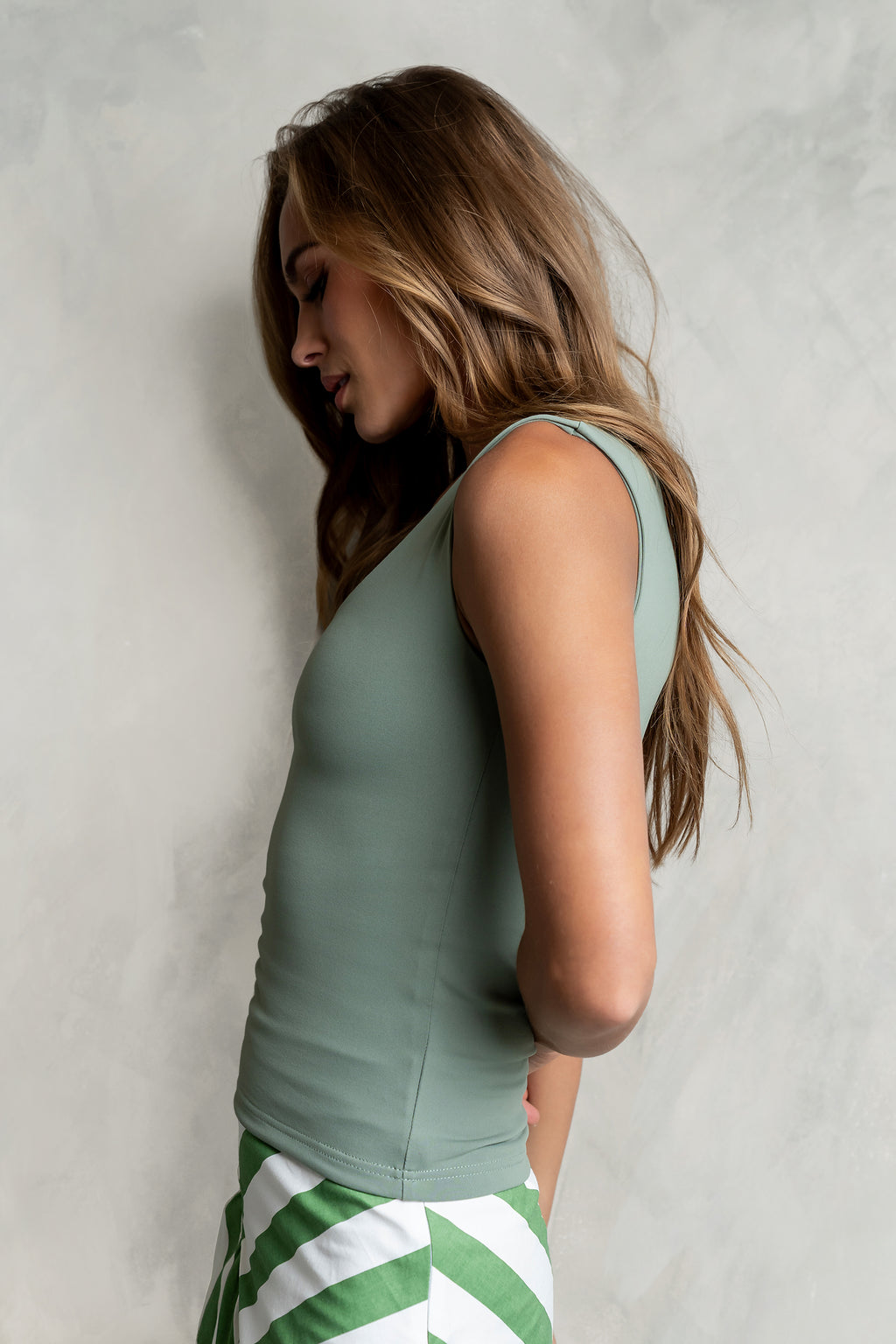 Sayla Tank Top in Sage