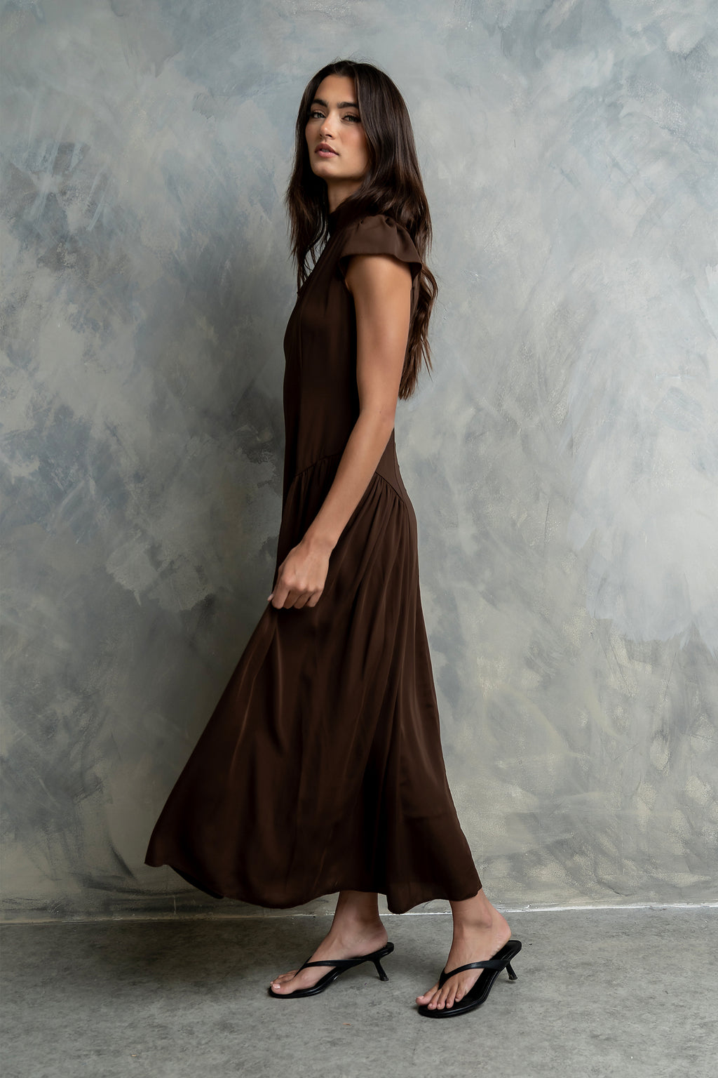 Marlee Maxi Dress in Brown
