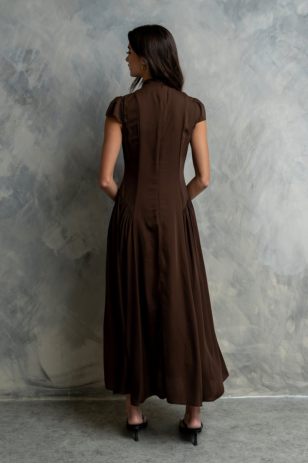 Marlee Maxi Dress in Brown