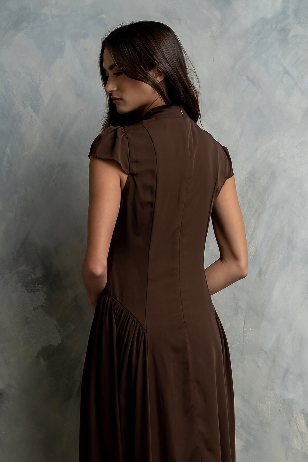 Marlee Maxi Dress in Brown
