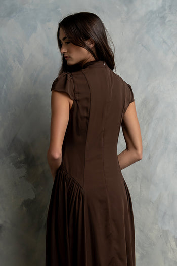 Marlee Maxi Dress in Brown