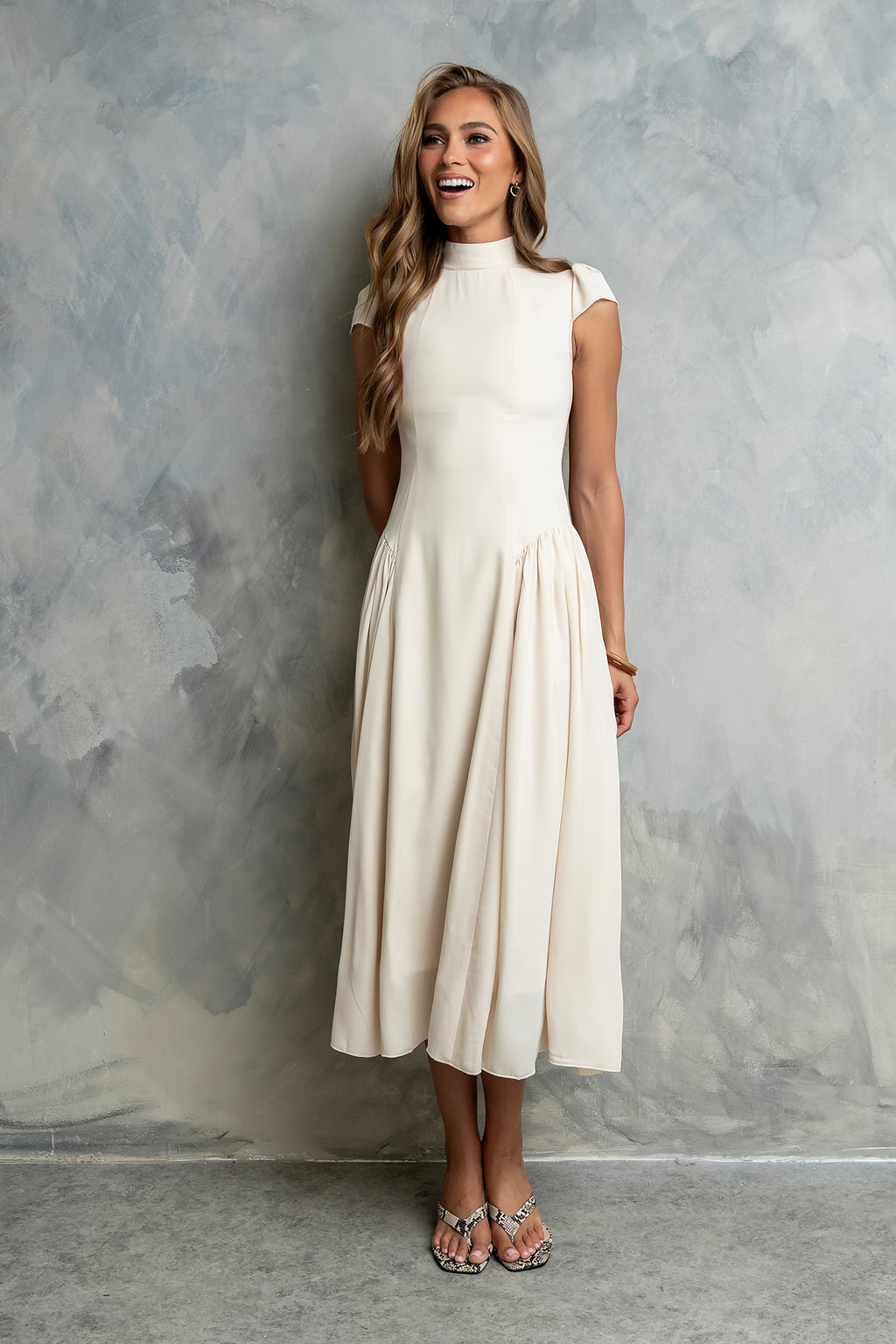 Marlee Maxi Dress in Beige