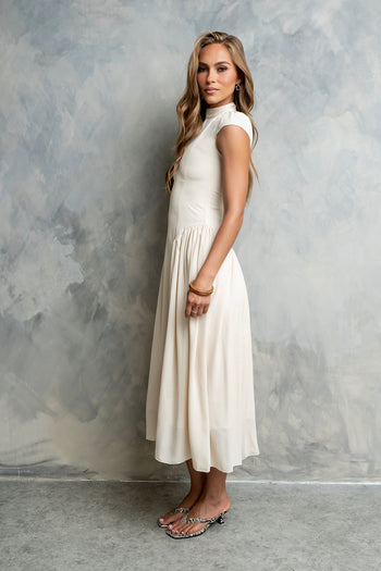 Marlee Maxi Dress in Beige