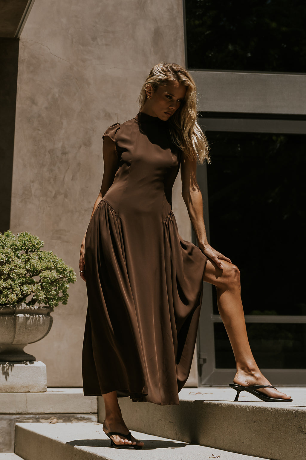 Marlee Maxi Dress in Brown