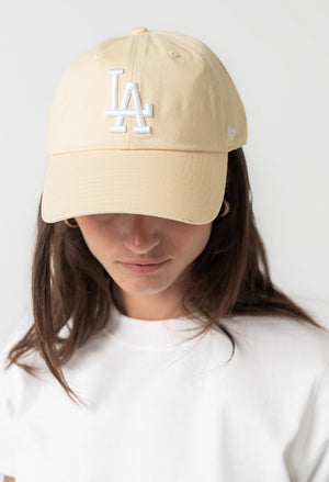 Los Angeles Dodgers Baseball Cap in Butter Yellow