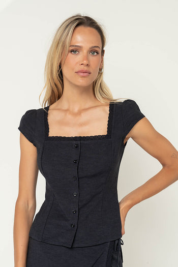 Remi Button Down Top