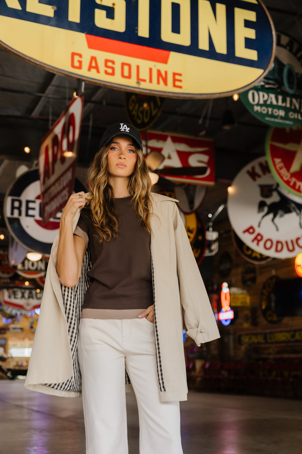 Kylena Double Layer Top in Brown