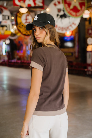 Kylena Double Layer Top in Brown