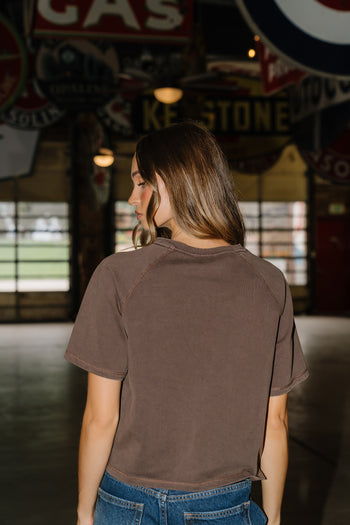 Sophie Raglan Top in Brown