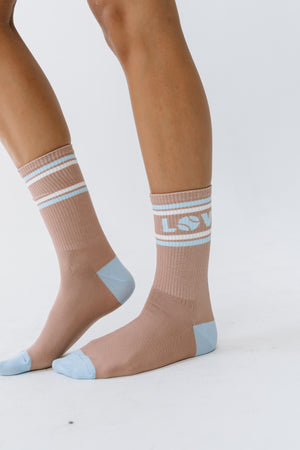 Love Club Knit Socks in Brown - FINAL SALE