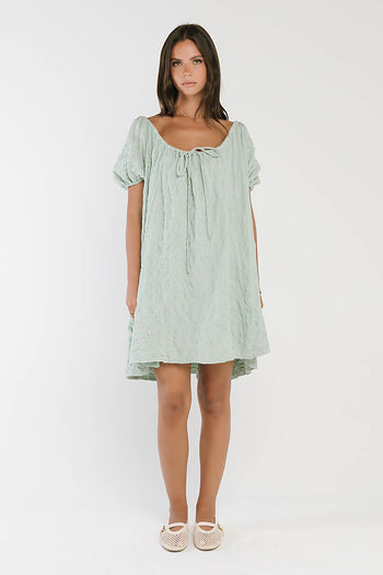 Charlie Gingham Mini Dress in Blue - FINAL SALE