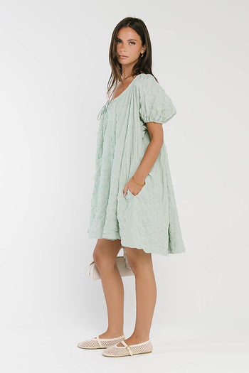 Charlie Gingham Mini Dress in Blue - FINAL SALE