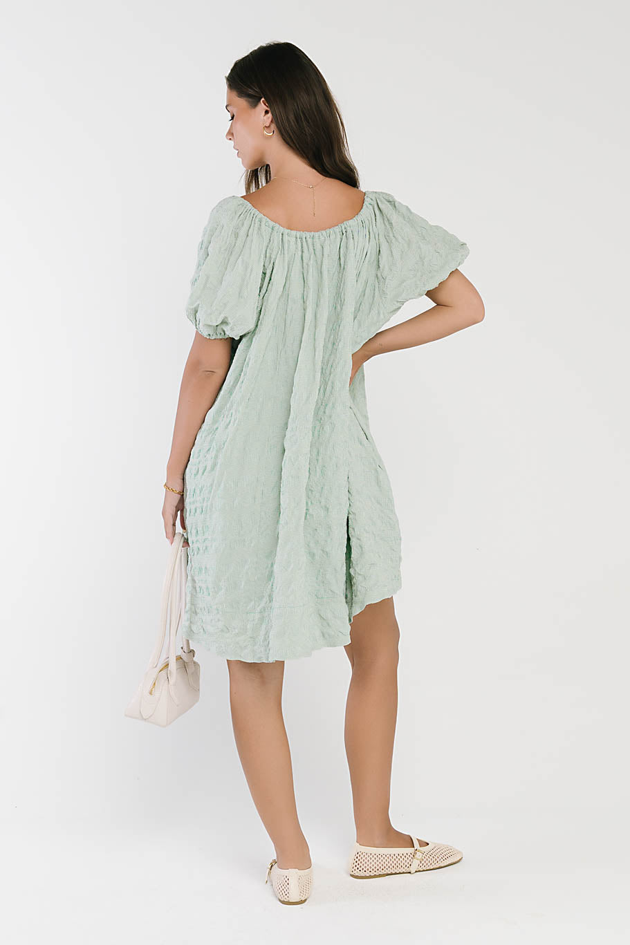 Charlie Gingham Mini Dress in Blue - FINAL SALE