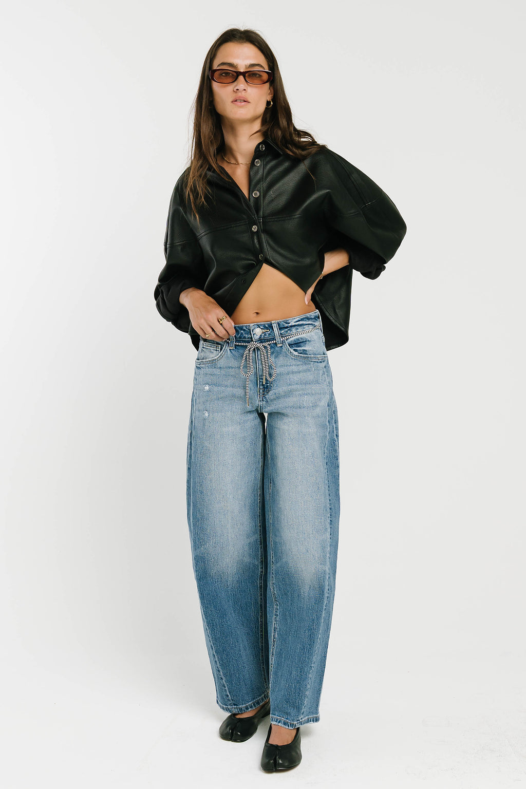 Rylee High Rise Barrel Jeans