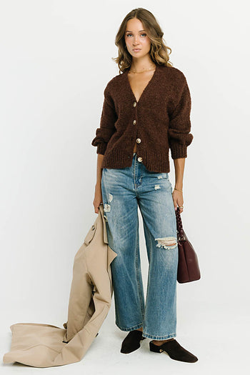 Mossie Distressed Wide Leg Jeans