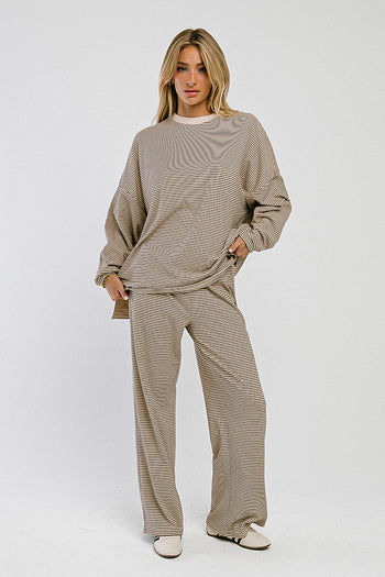 Shelby Striped Pants in Natural