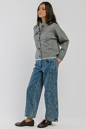 Kadie High Rise Polka Dot Baggy Jeans