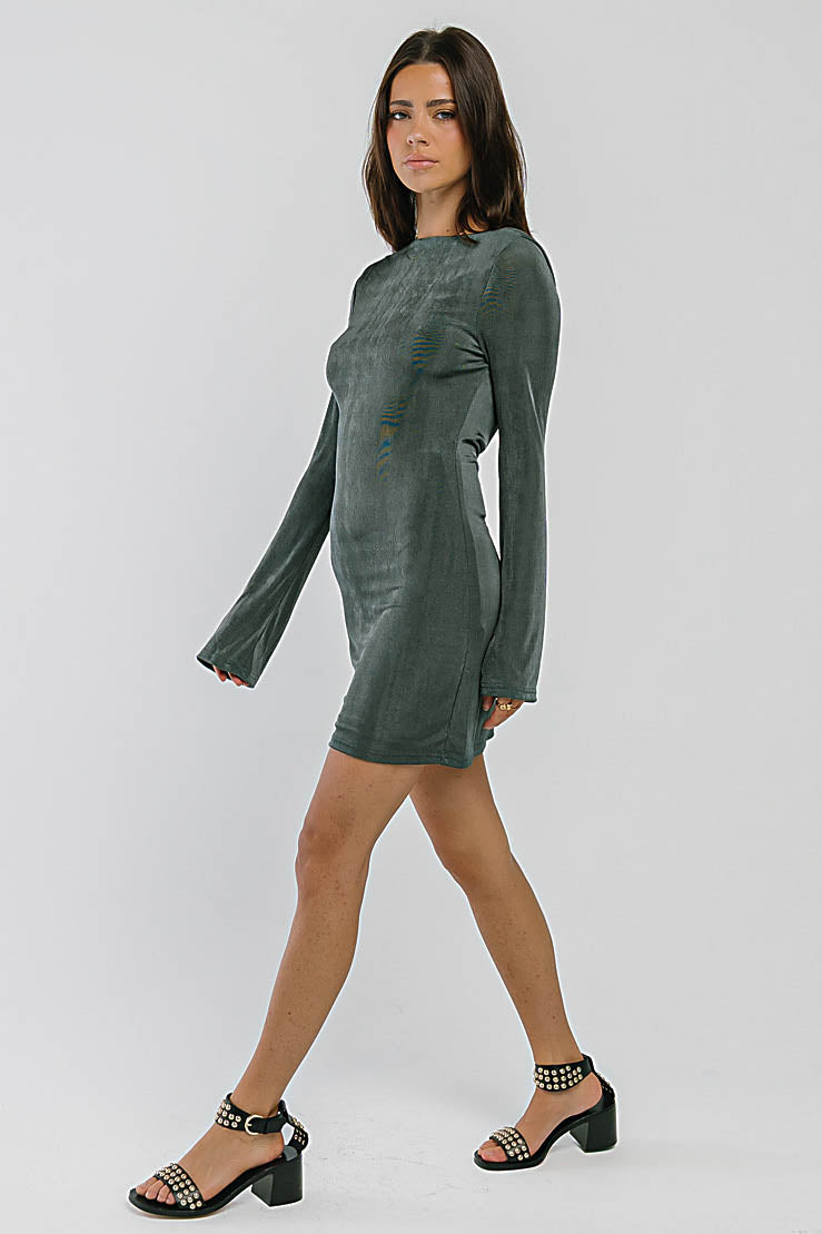 Emery Mini Dress in Teal