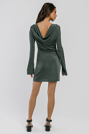 Emery Mini Dress in Teal