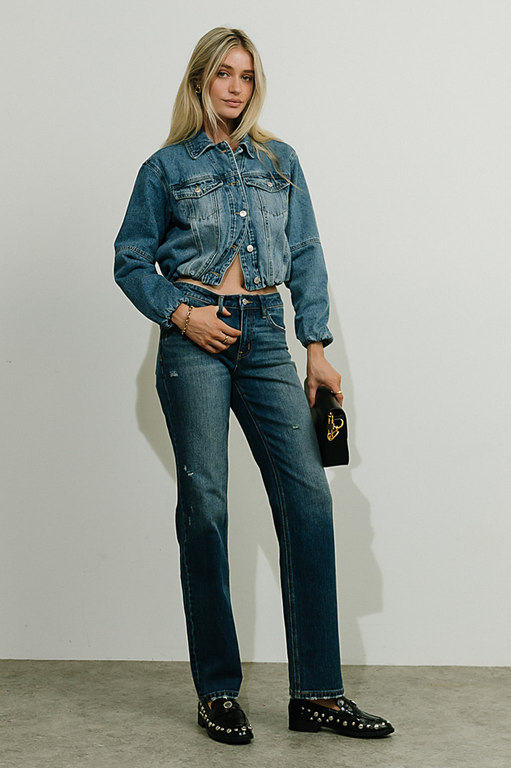 Victoria Straight Leg Jeans in Dark Wash