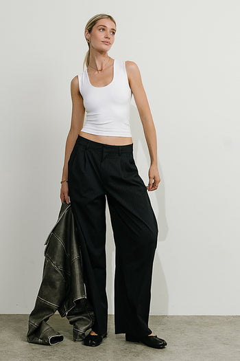 Alexa Pinstripe Barrel Trousers - FINAL SALE