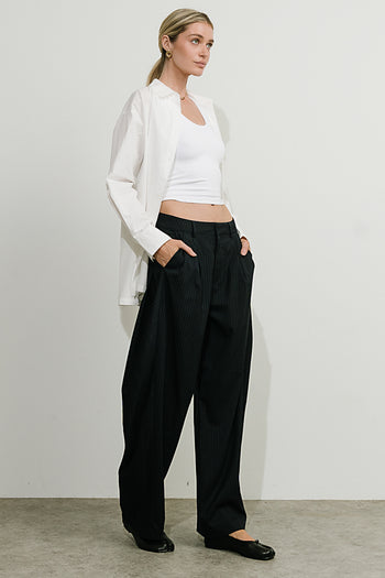 Alexa Pinstripe Barrel Trousers - FINAL SALE