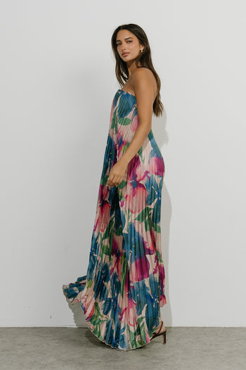 Aylani Floral Accordion Maxi Dress